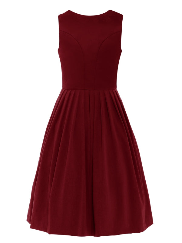 Berwin "Amalie" Dirndl in Dark Red — 70 cm (No Apron)