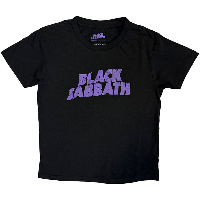 BLACK SABBATH - WAVY LOGO - Kids T-Shirt Black
