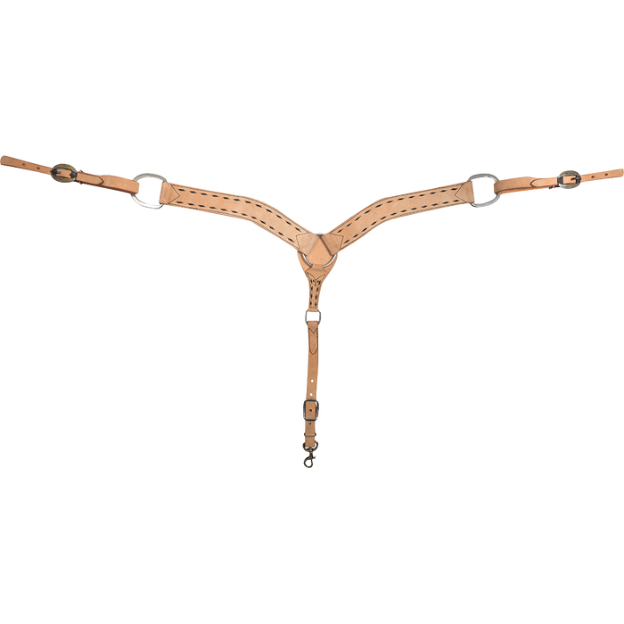 Buckstitched Natural Breastcollar