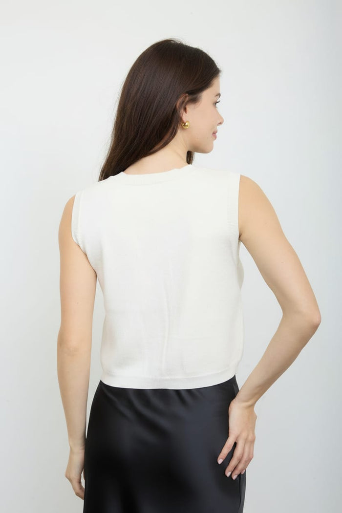 Camden Gold Button Knit Vest