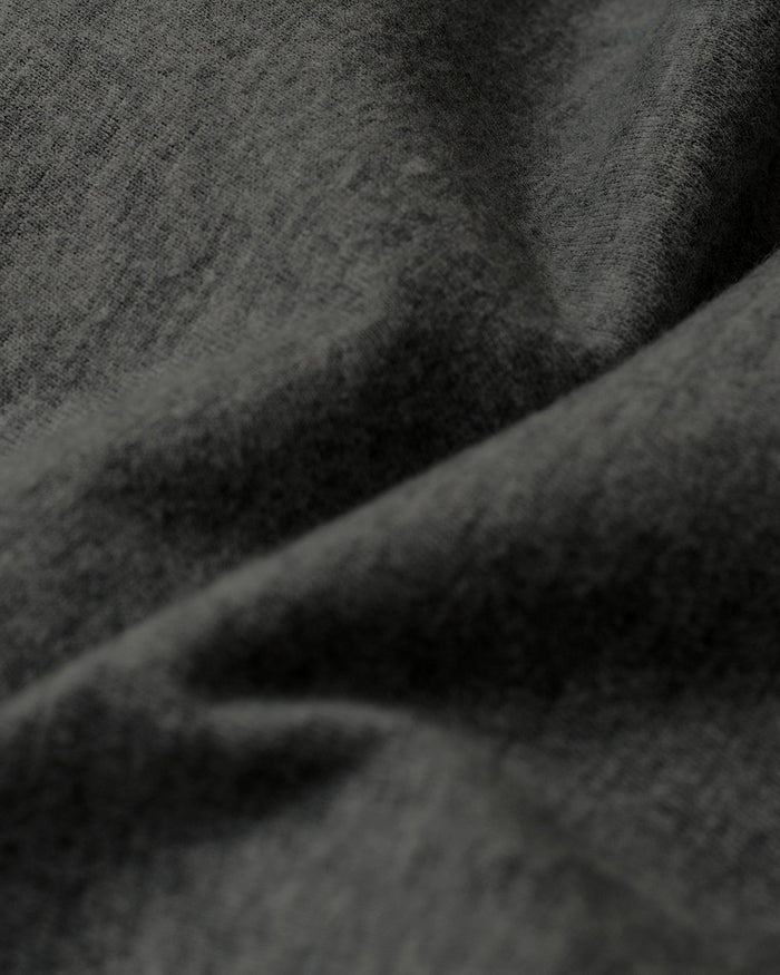 Charcoal Heather Gray Tall Long Sleeve T-Shirt, showcasing soft knit texture.