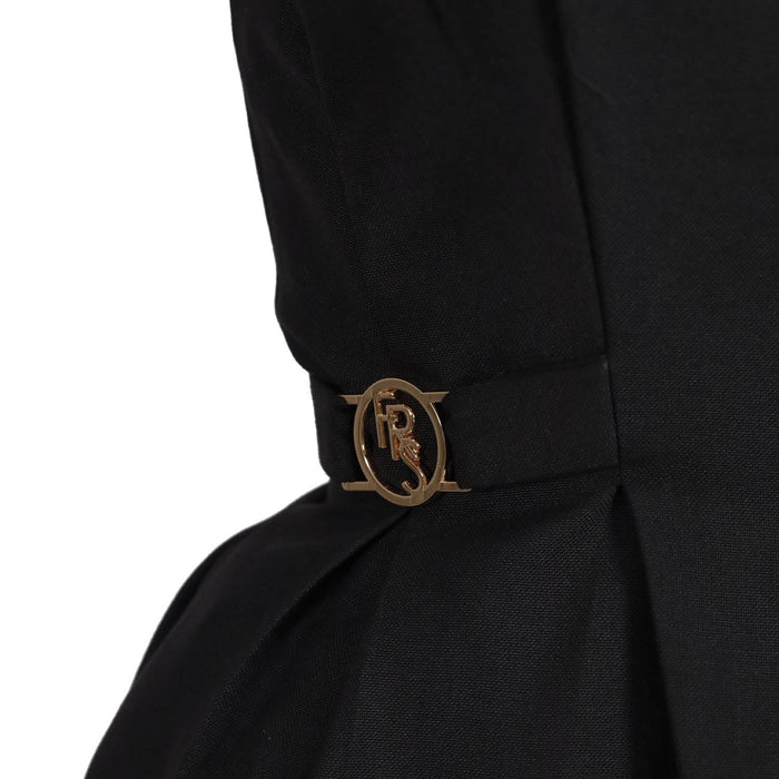 women’s black work dress, pinafore office dress South Africa, stylish business dresses, FabroSanz clothing, sleeveless structured dress, modern corporate fashion, professional black dress, layering workwear