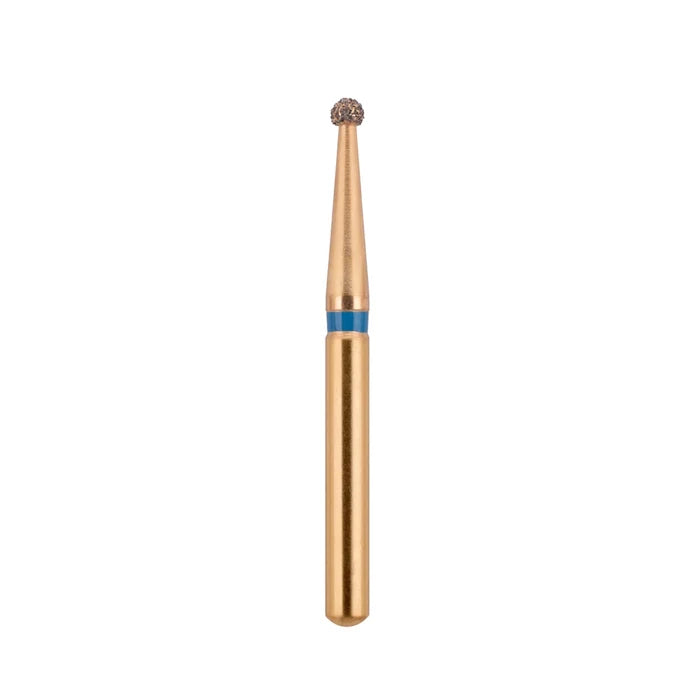 G/001-012 (801) 10-Pk , Multi use Gold Diamond Burs Round (Ball) Shaped