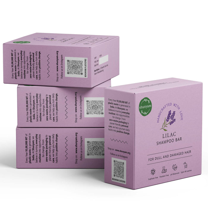 Lilac Shampoo Bar for Dull and Damaged Hair