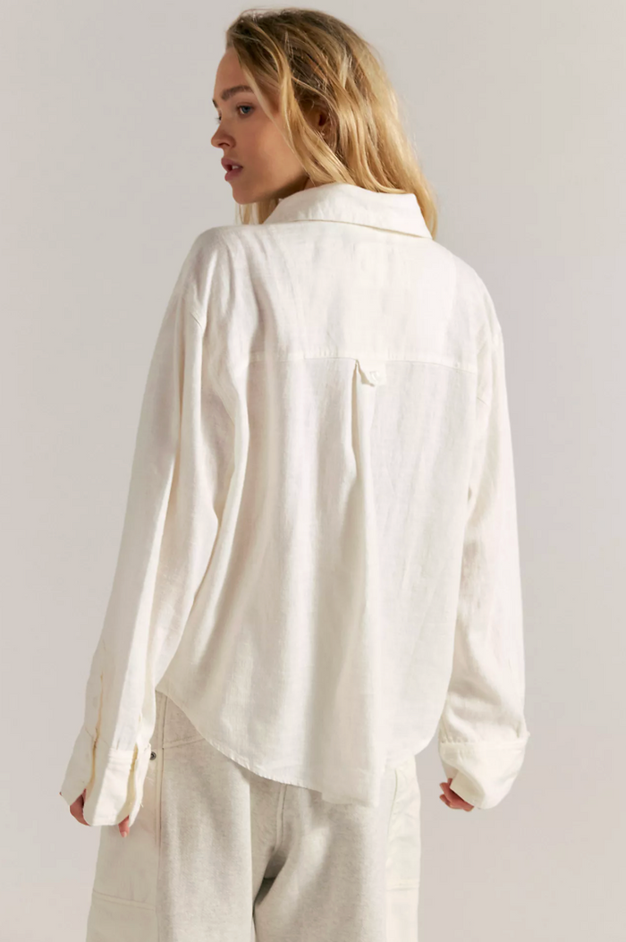 Linen Laurel Top - Clean Ivory
