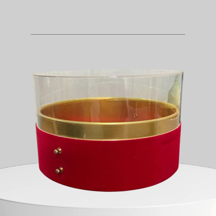 Luxury Faux Leather Gift Box with Transparent Lid | Gift Box