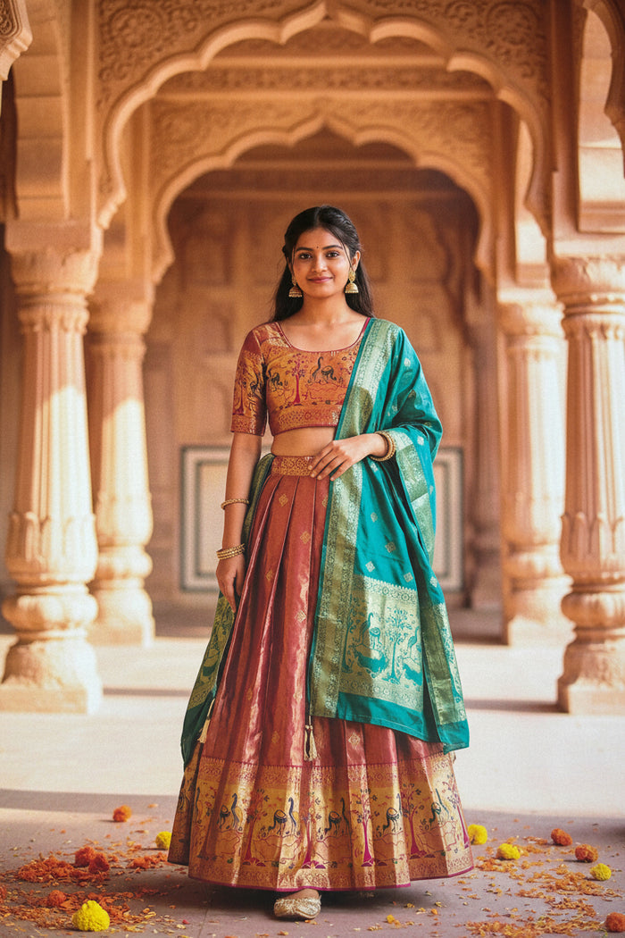 Pattu Lehenga for teenagers