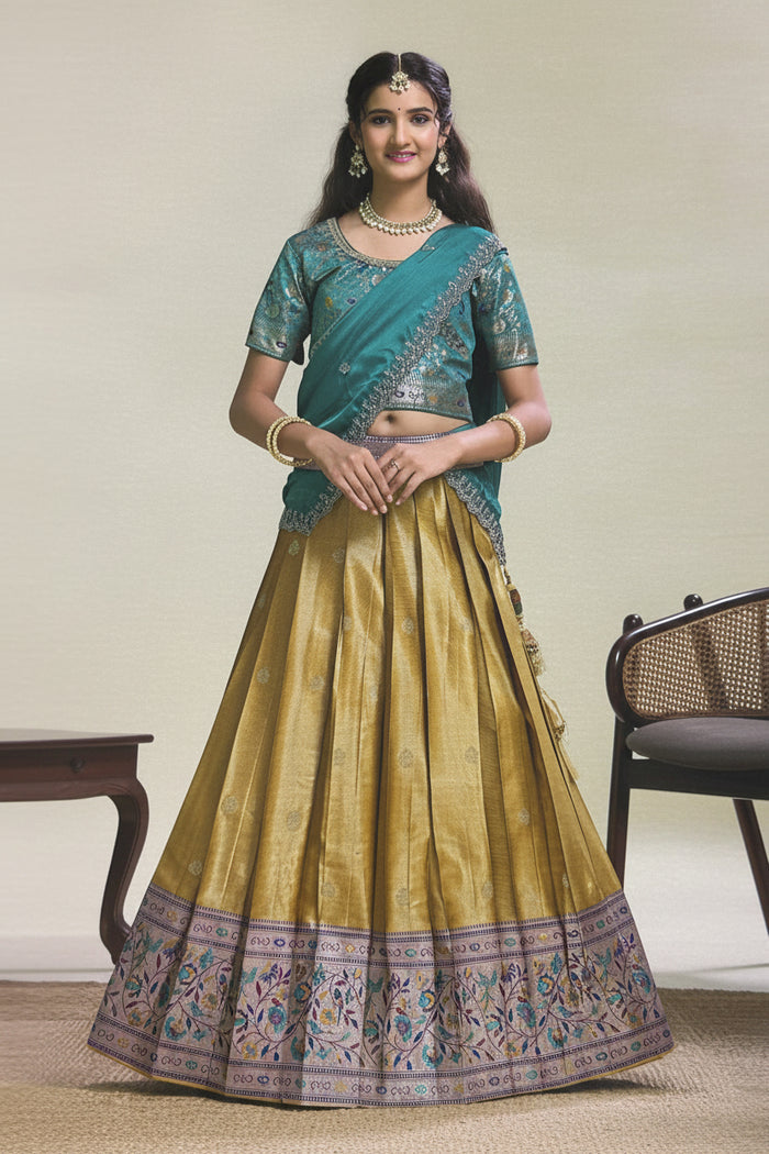 Pattu lehenga for teenagers