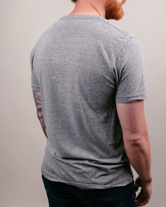 Grey Kansas Jayhawks Pay Heed Vintage T-Shirt Back