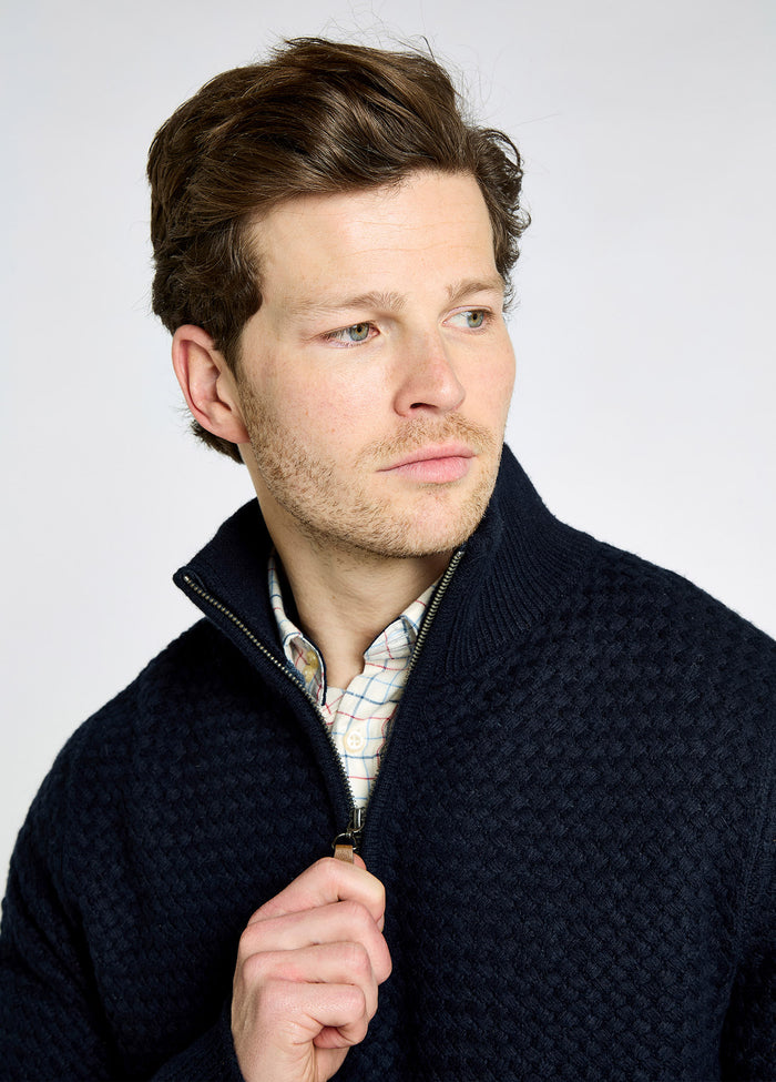 Power Men's Zip neck sweater - Navy