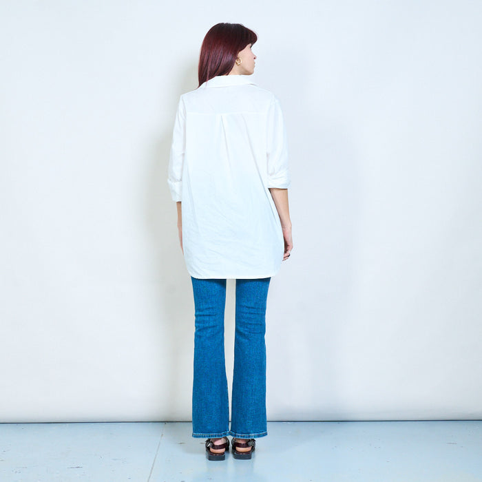 Relaxed fit embroidered slogan "Oggi odio tutti" shirt wholesale