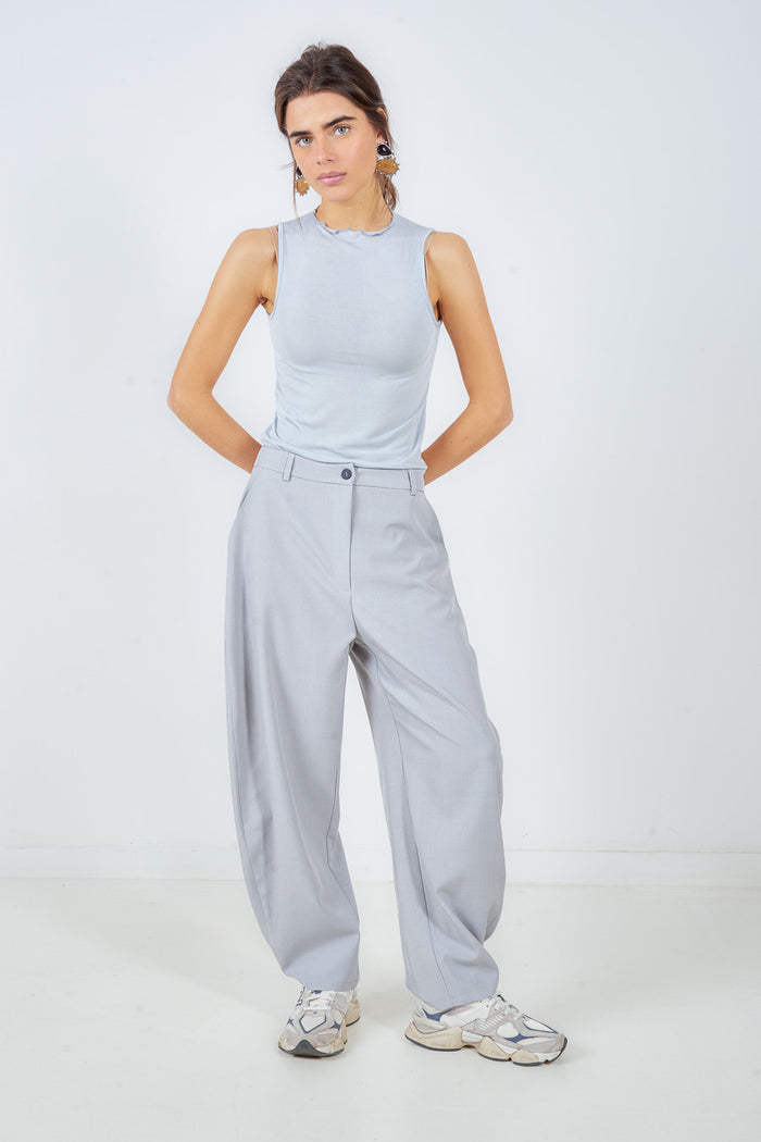 Relaxed straight leg tailored trouser wholesale
