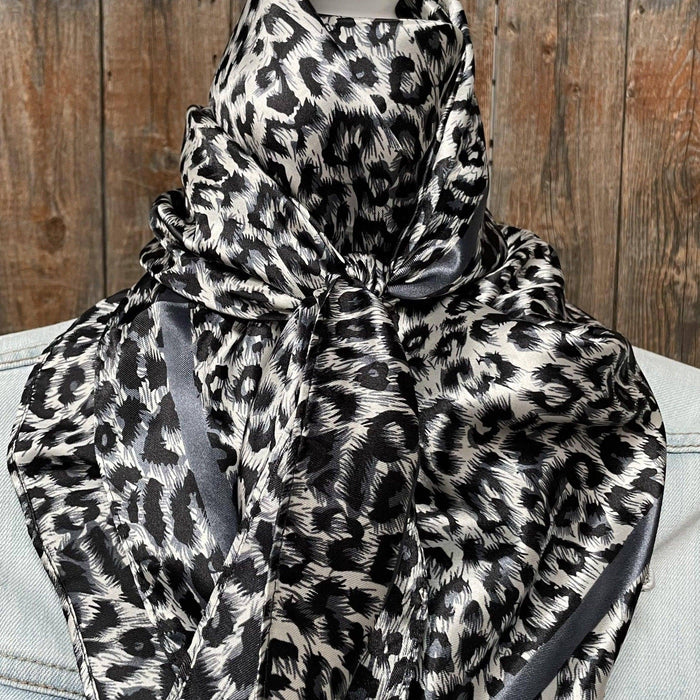 Snow Leopard Wild Rag Scarf 35"