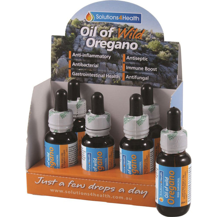 Solutions 4 Health Oil of Wild Oregano - 25ml x 6 Display - L'Organic