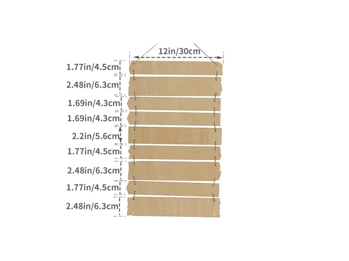 Sublimation Blanks 9 Pieces Plywood Hanging Wall Signs (Rectangle)