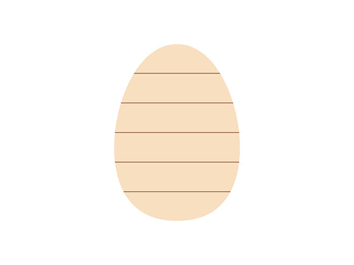 Sublimation Blanks Easter Egg Shaped Plywood Sign w/ Stripes (27*38*1.5cm)