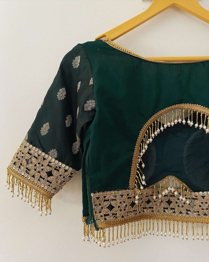 green bridal blouse