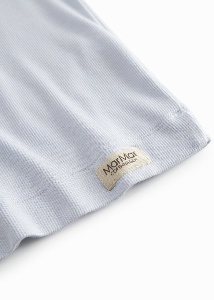 Light blue langarm t-shirt for children with button pl