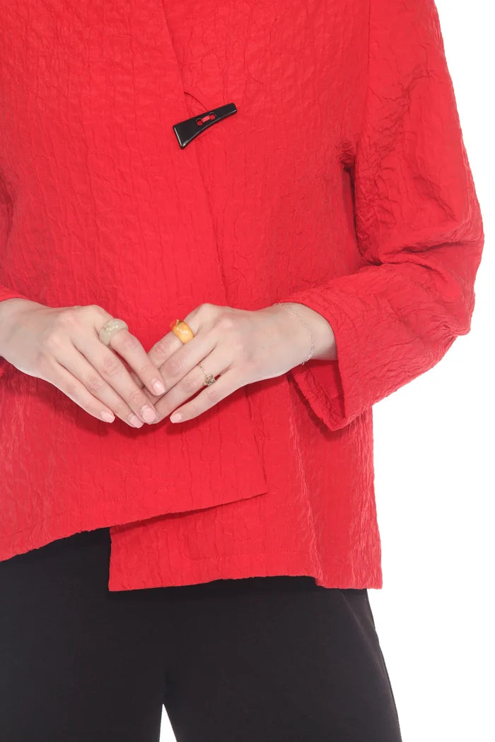Textured Jacquard Jacket in Red - 4093-RD