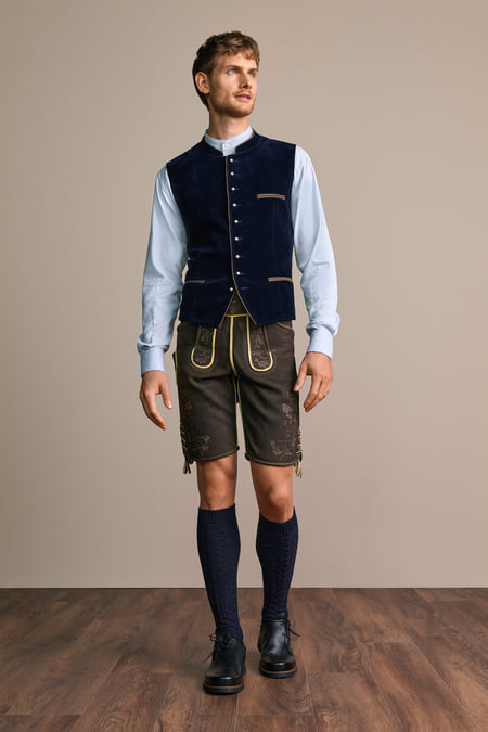Trentini Traditional Vest Franz — blue