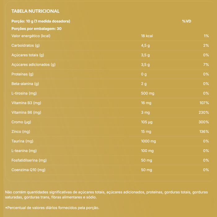 TRUE | Pré Treino e Nootrópico Energyzer Sabor Frutas Amarelas (300 gramas)