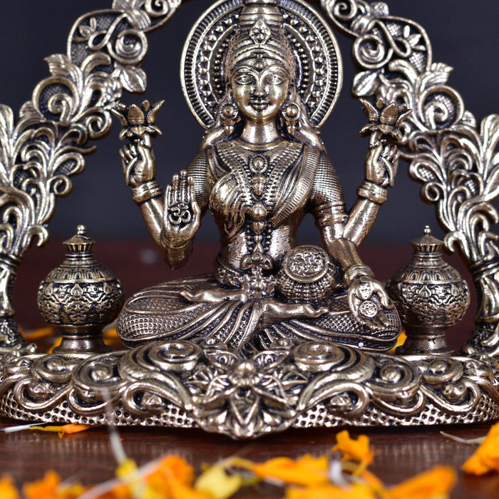 White Whale Superfine Brass Lakshmi Idol Hindu Laxmi Goddess Statue Home Office Showpiece Decor