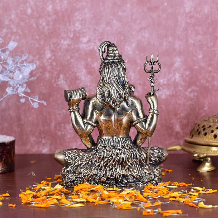 White Whale Superfine Brass Lord Shiva Statue Idol Home Decor Figurine