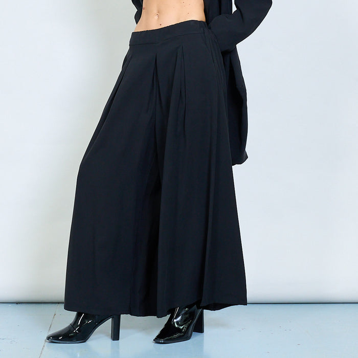 Wide-leg soft-touch winter palazzo pants wholesale