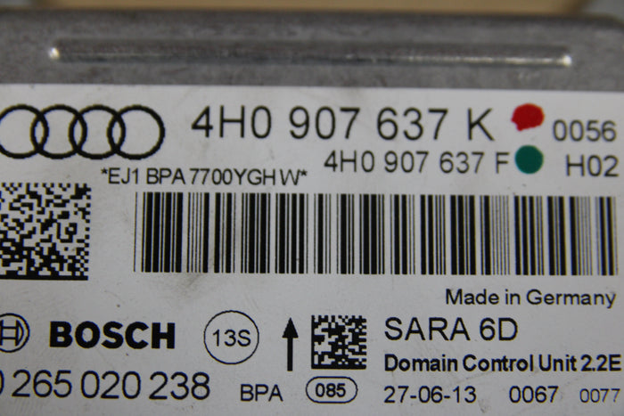 2012 - 2018 AUDI A8L YAW RATE CONTROL SPEED SENSOR MODULE OEM 4H0 907 637 K