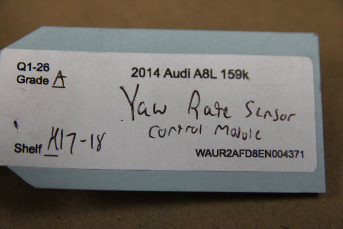2012 - 2018 AUDI A8L YAW RATE CONTROL SPEED SENSOR MODULE OEM 4H0 907 637 K