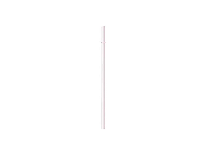 23cm Plain Straight Pink Glass Straw