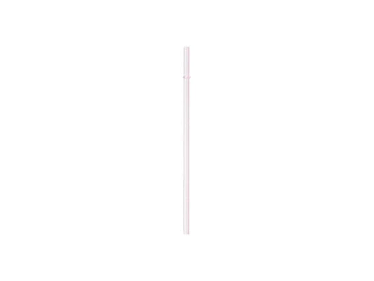 23cm Plain Straight Pink Glass Straw