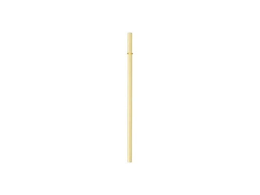 23cm Plain Straight Yellow Glass Straw
