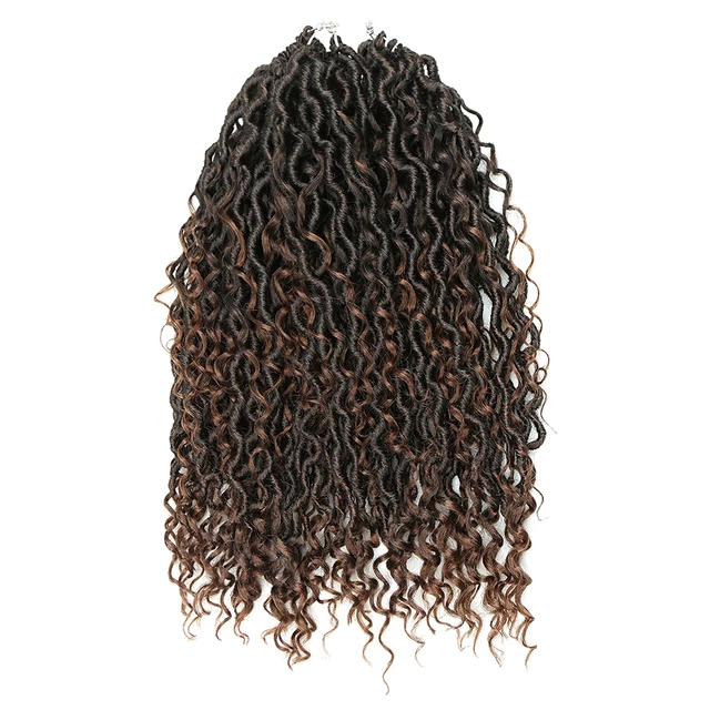 5 packs River Locs Curly Goddess Locs Crochet Hair Extension- 14 inches