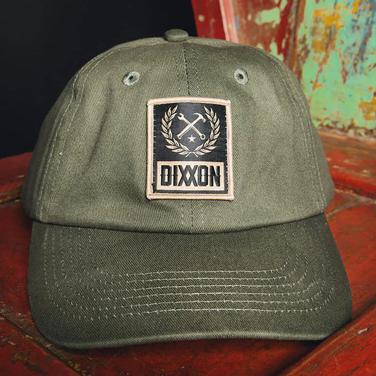6-Panel Curved Bill Box Crest Hat - Khaki & O.D. Green