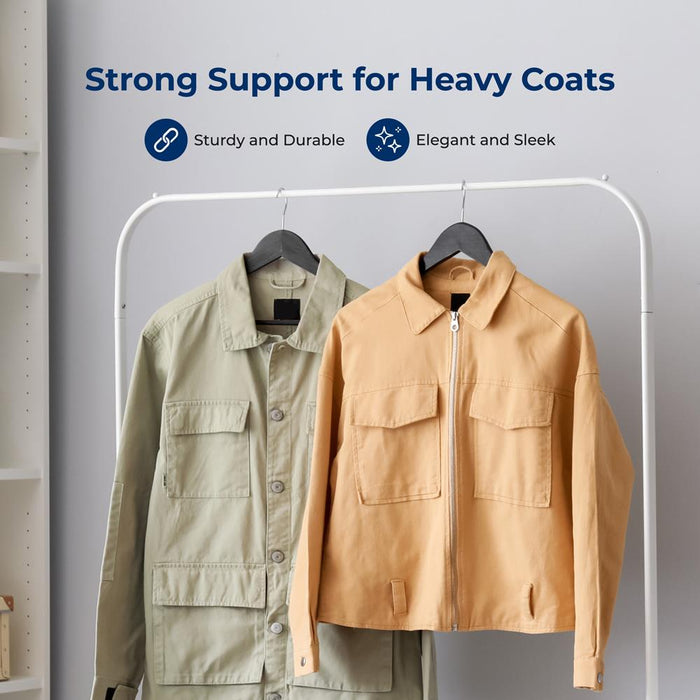 80 Pack Wooden Coat Hangers - Durable, Space-Saving, 360° Swivel Hook