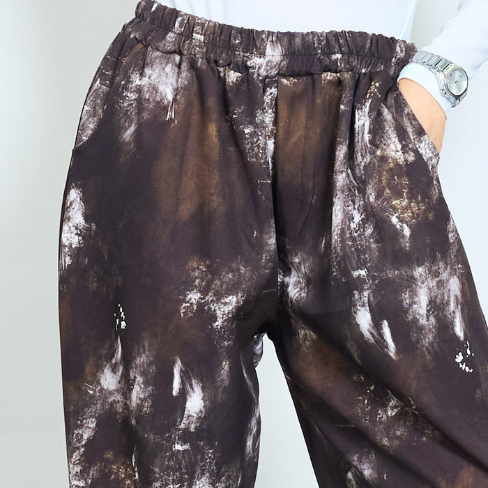 Abstract tie dye effect relaxed trouser wholesale