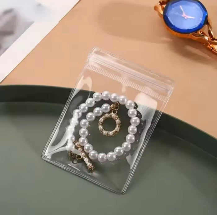 Acrylic Jewellery Organizer with 20 Mini Pouches | Jewellery Storage Box