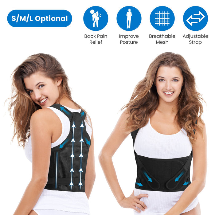 Adjustable Posture Corrector Back Brace - Invisible Under Clothes, Pain Relief for Men & Women