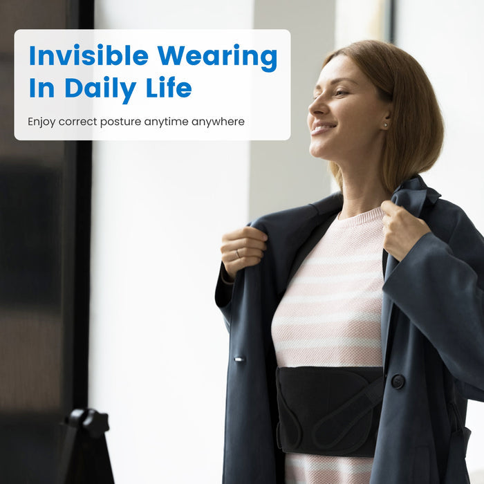 Adjustable Posture Corrector Back Brace - Invisible Under Clothes, Pain Relief for Men & Women - alternate angle