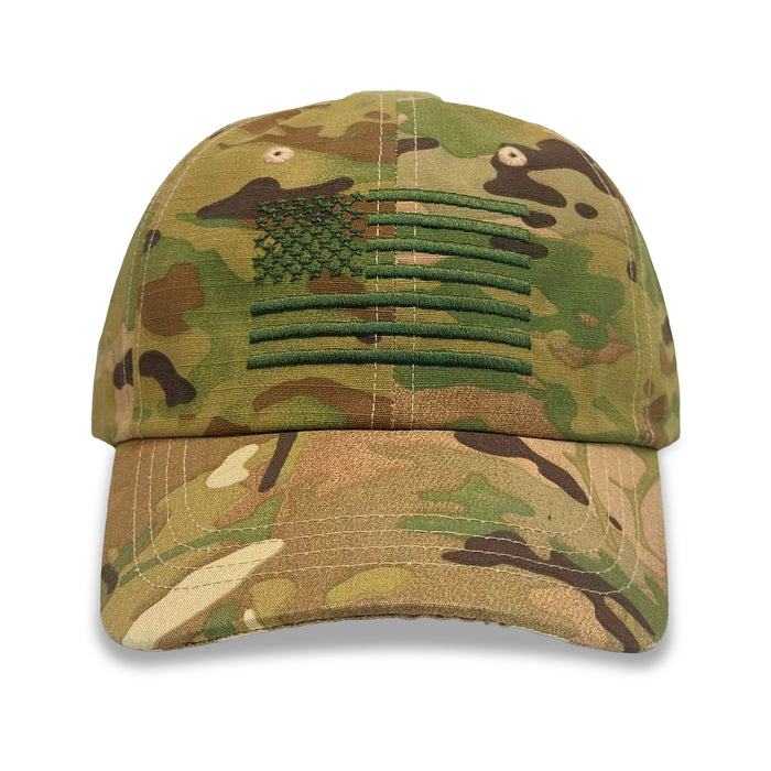 American Flag Hat (Multicam)