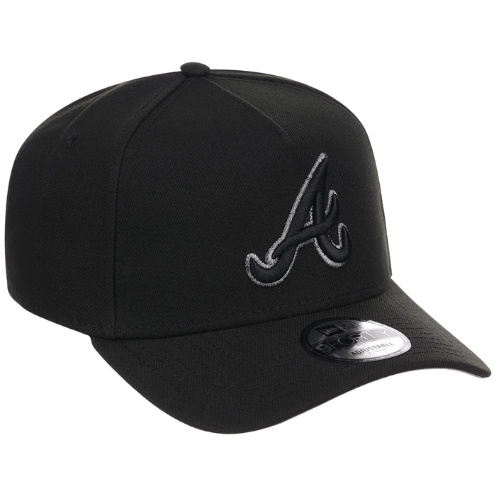 Atlanta Braves MLB Black x Pewter FASHION CORE New Era 9FORTY A-Frame