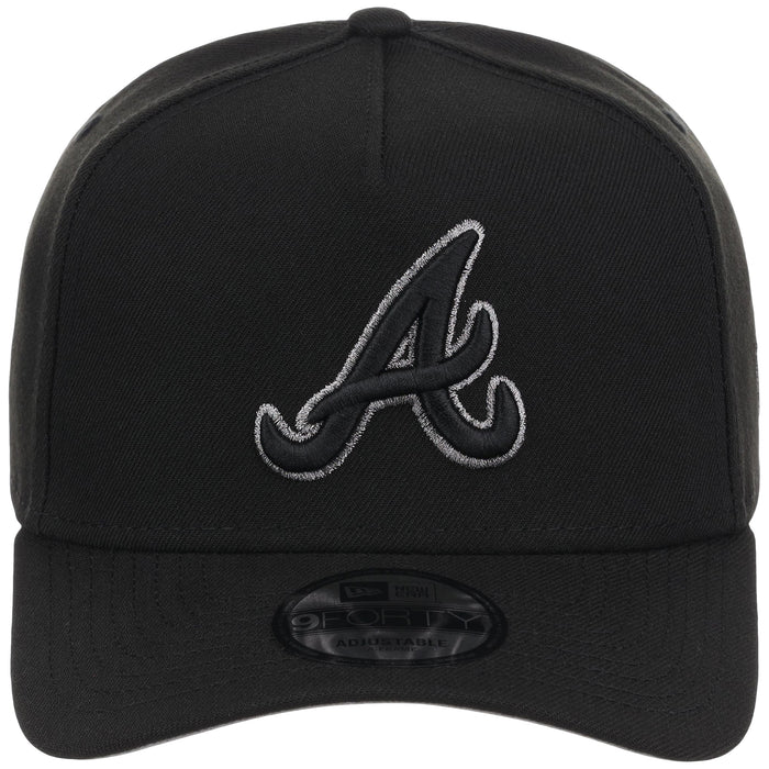 Atlanta Braves MLB Black x Pewter FASHION CORE New Era 9FORTY A-Frame