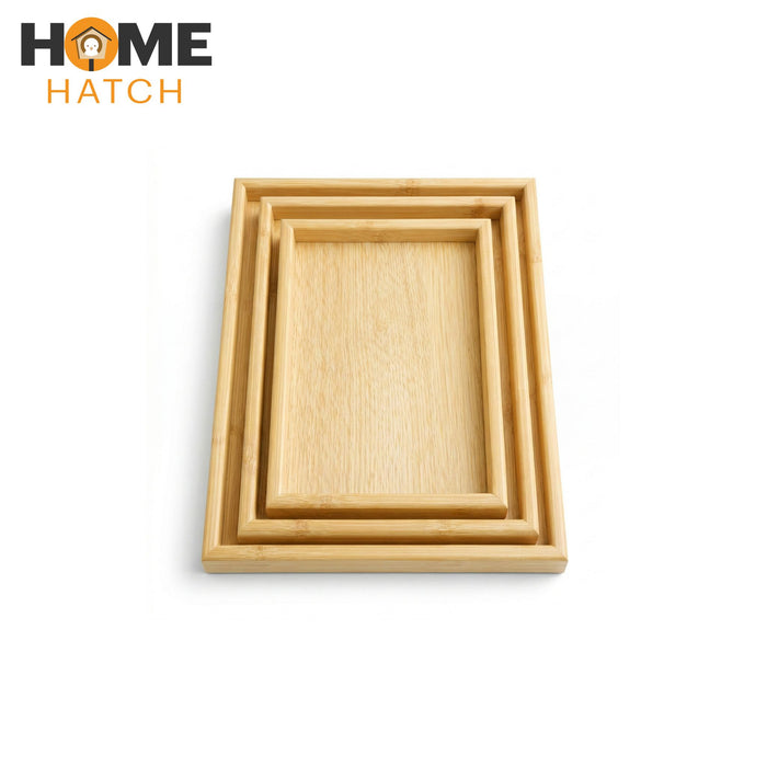bamboo serving tray set of 3  for kitchen and dining use in Pakistan