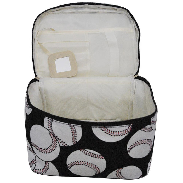 baseball cosmetic case, NGIL makeup case, baseball toiletry bag, large baseball makeup bag, canvas baseball case, travel baseball beauty bag, baseball mom cosmetic case, game day makeup case, baseball themed cosmetic bag, top handle baseball case, brush holder makeup bag, baseball tournament toiletry bag, sporty cosmetic case, monogram baseball makeup bag, baseball player travel case, zipper closure makeup case, makeup organizer baseball bag, dugout beauty bag, baseball coach cosmetic bag