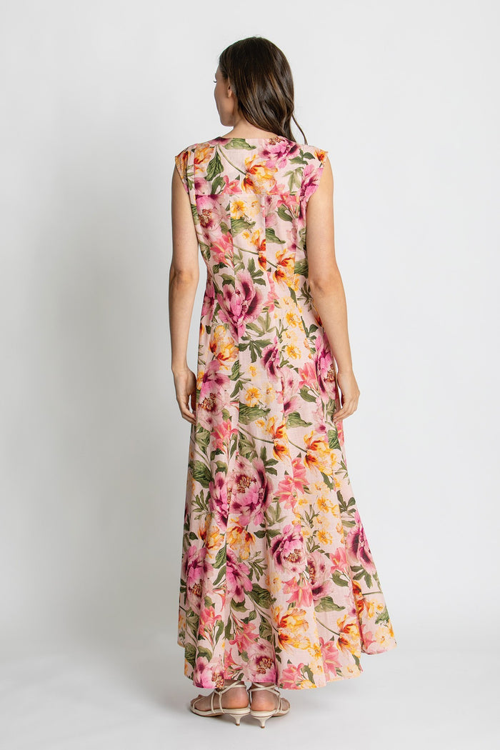 Womens Belle Slvless Maxi Dress Multicolor 615ka019
