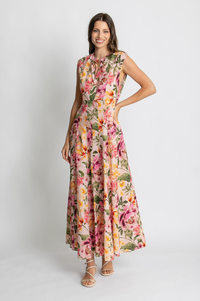 Womens Belle Slvless Maxi Dress Multicolor 615ka019