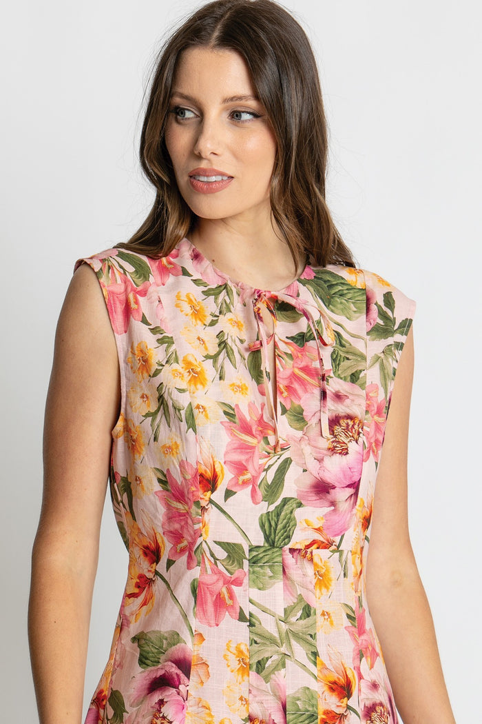 Womens Belle Slvless Maxi Dress Multicolor 615ka019