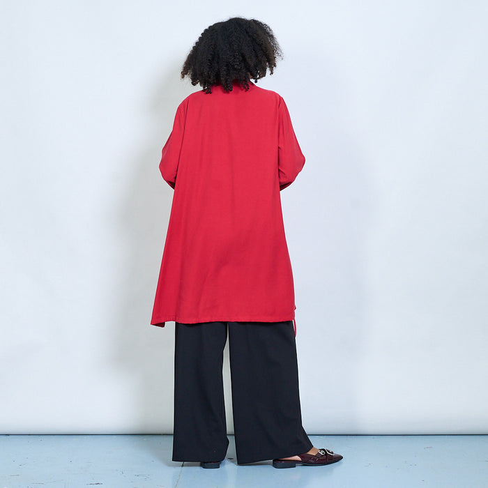 Belted wrap front longline coat wholesale