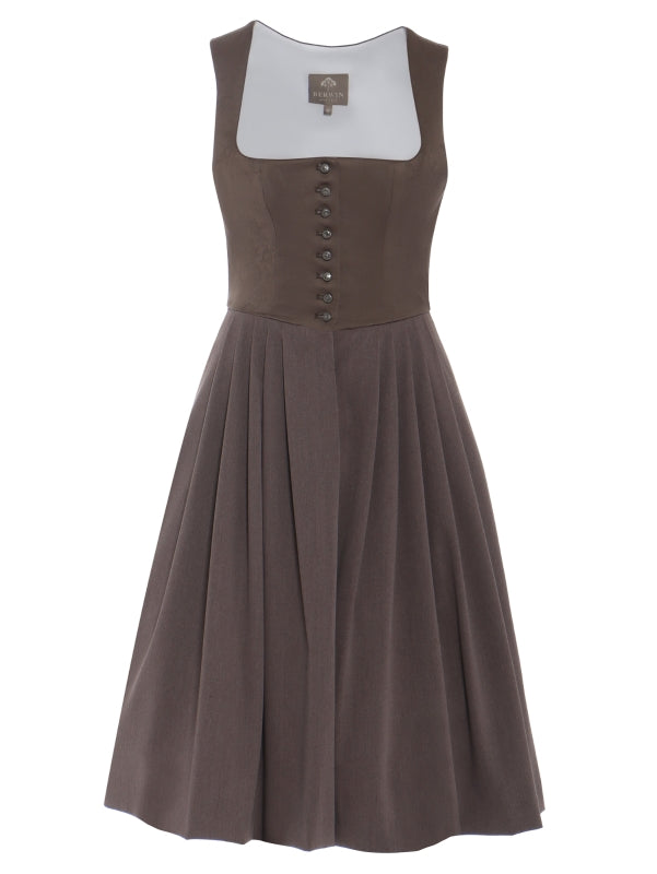 Berwin "Amalie" Dirndl in Taupe — 70 cm (No Apron)